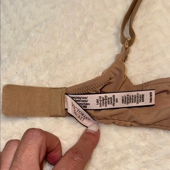 💗 Victoria’s Secret Push-Up T-Shirt Bra – Nude, Size 34B - Picture 9 of 10
